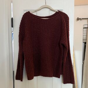 Lou & Grey Maroon Crew Neck Sweater